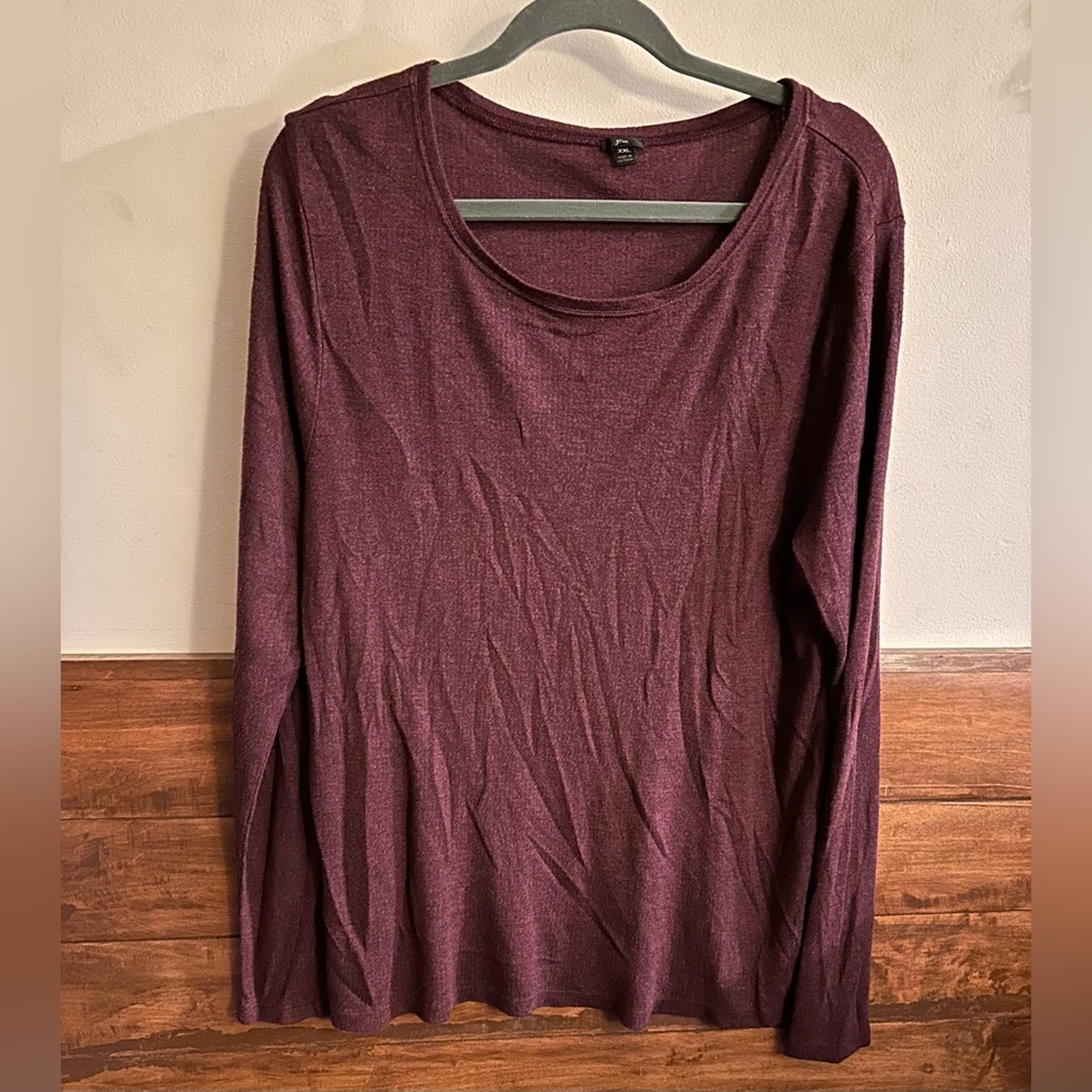 J Crew Burgundy/Wine 2X top